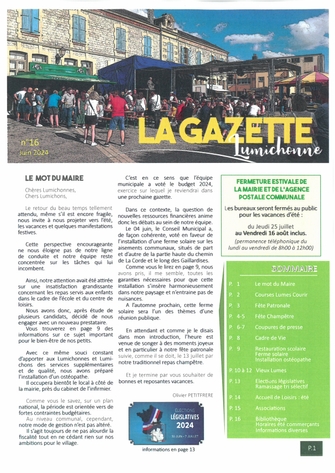 La Gazette Lumichonne n°16 - juin 2024
