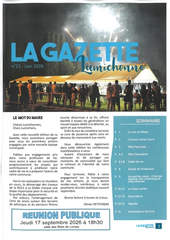 La Gazette Lumichonne n°23 - juin 2026