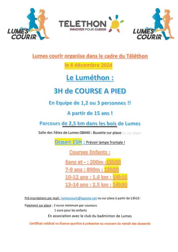 lumes courir telethon