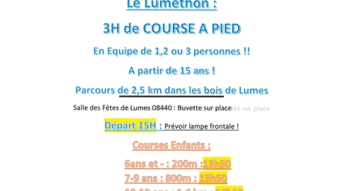 LUMES COURIR AU TELETHON